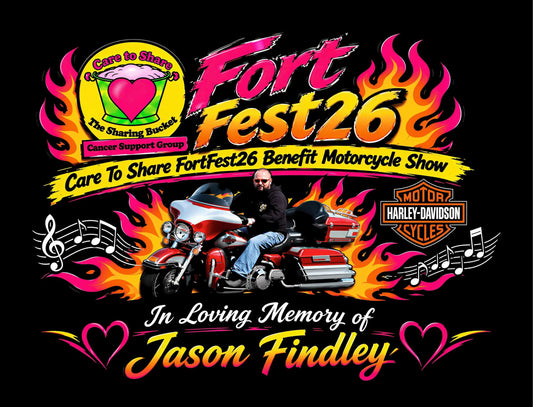 Fort Fest Bike Show - Care-to-Share Sponsored Jason Findley Memorial T-Shirt