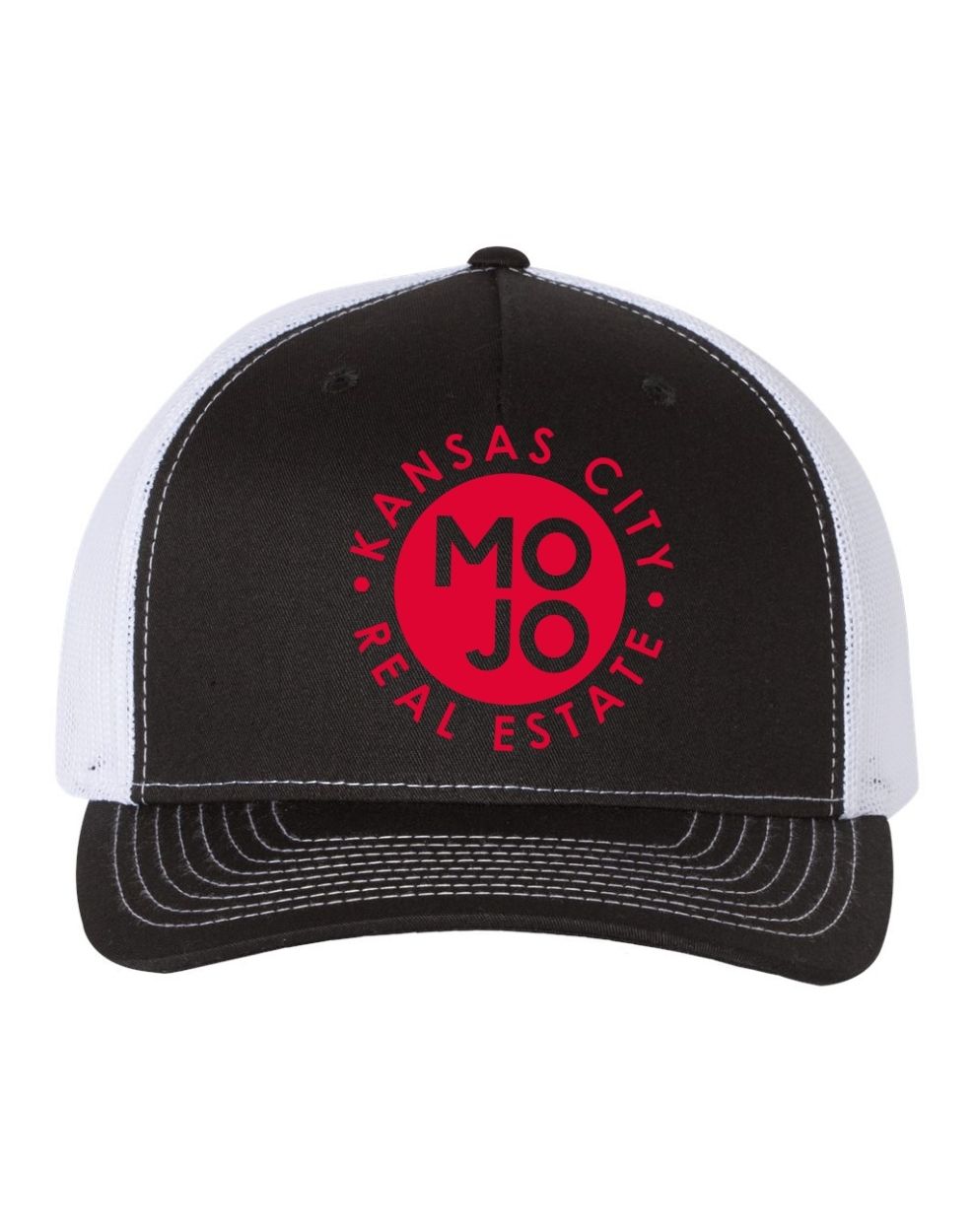 MOJO: Richardson 112 Black/White - Red Logo